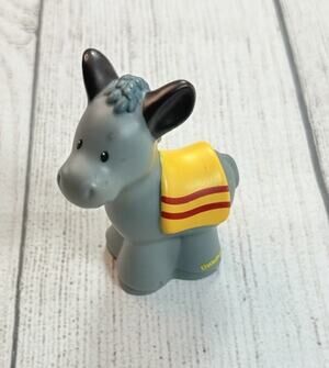 Fisher Price Little People Nativity Donkey Figure Replacement Toy Yellow Blanket